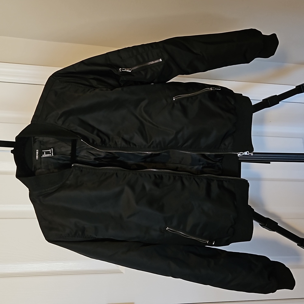 Forever21 Black Bomber Jacket